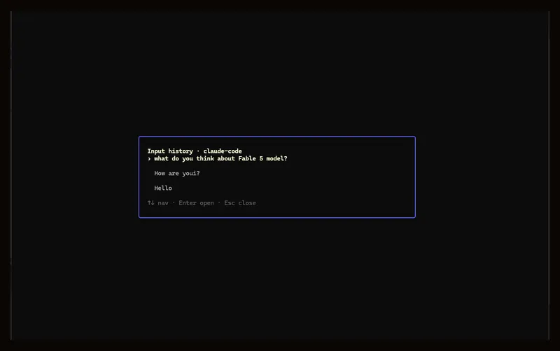 Input history — Quil screenshot